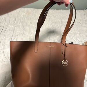 Michael Kors Brown Leather Tote Bag
